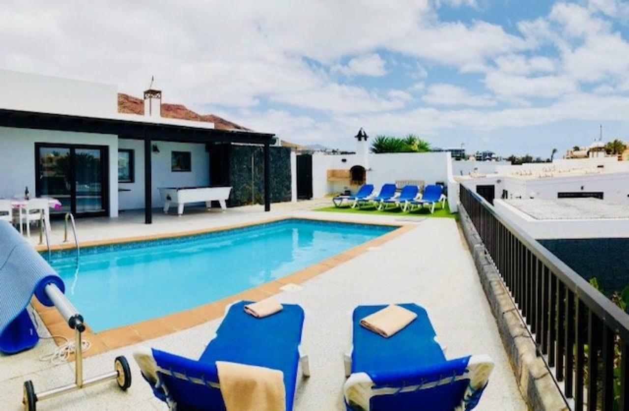 Villa Neptuno With Private Pool, Sea View, Sat-Tv & Free Wifi Плайя-Бланка Екстер'єр фото